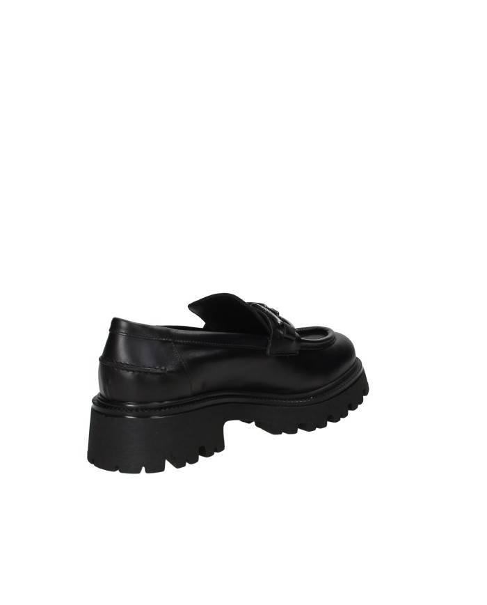 VSL 7705 Mocassino carrarmato in pelle opaca Nero