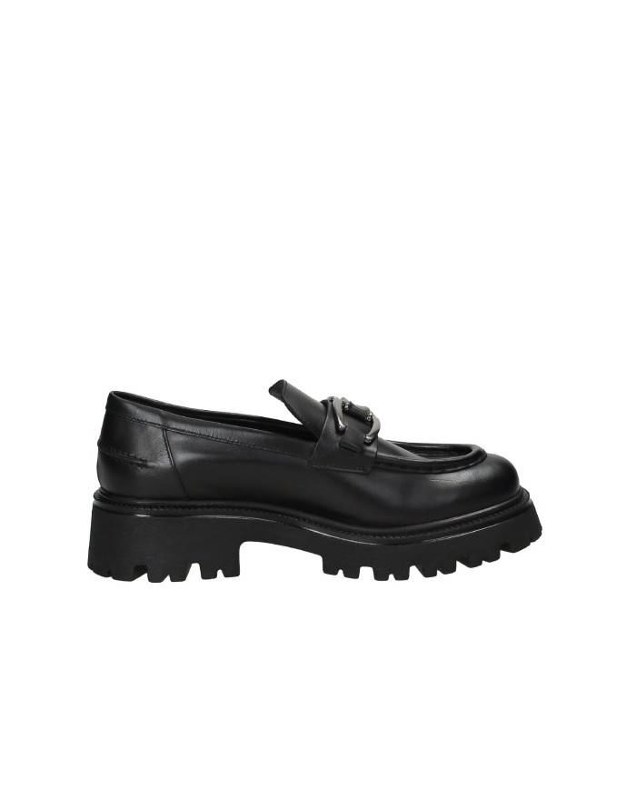 VSL 7705 Mocassino carrarmato in pelle opaca Nero