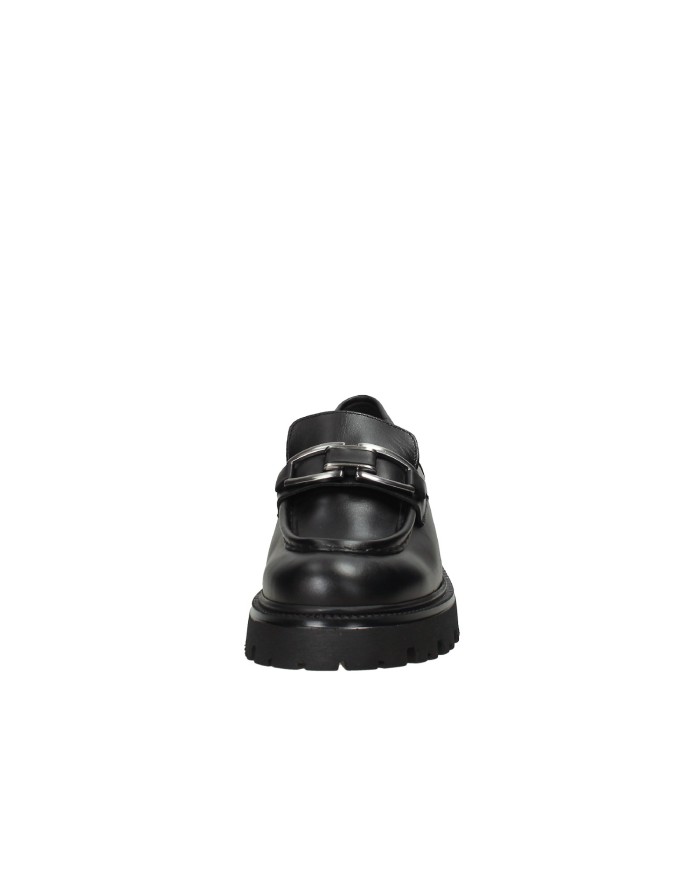VSL 7705 Mocassino carrarmato in pelle opaca Nero