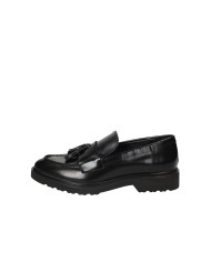VSL 6441 Mocassino in pelle con nappine Nero