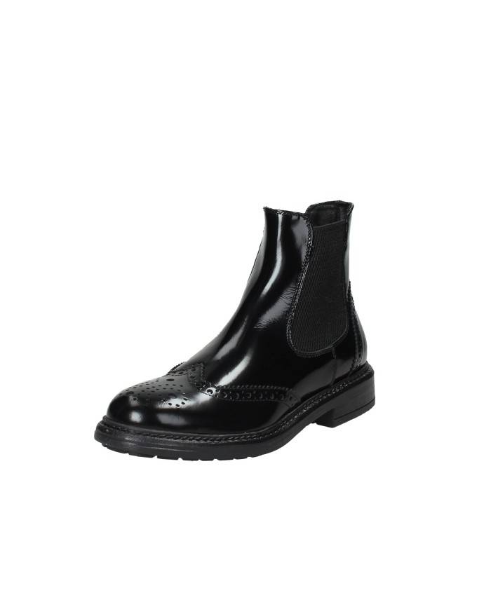 VSL 7606 Stivaletto Beatles in pelle lucida Nero