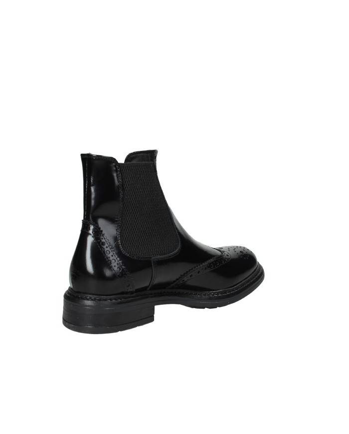 VSL 7606 Stivaletto Beatles in pelle lucida Nero