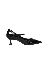 Lola Cruz 208z20bk Decollété in vernice con cinturino Nero