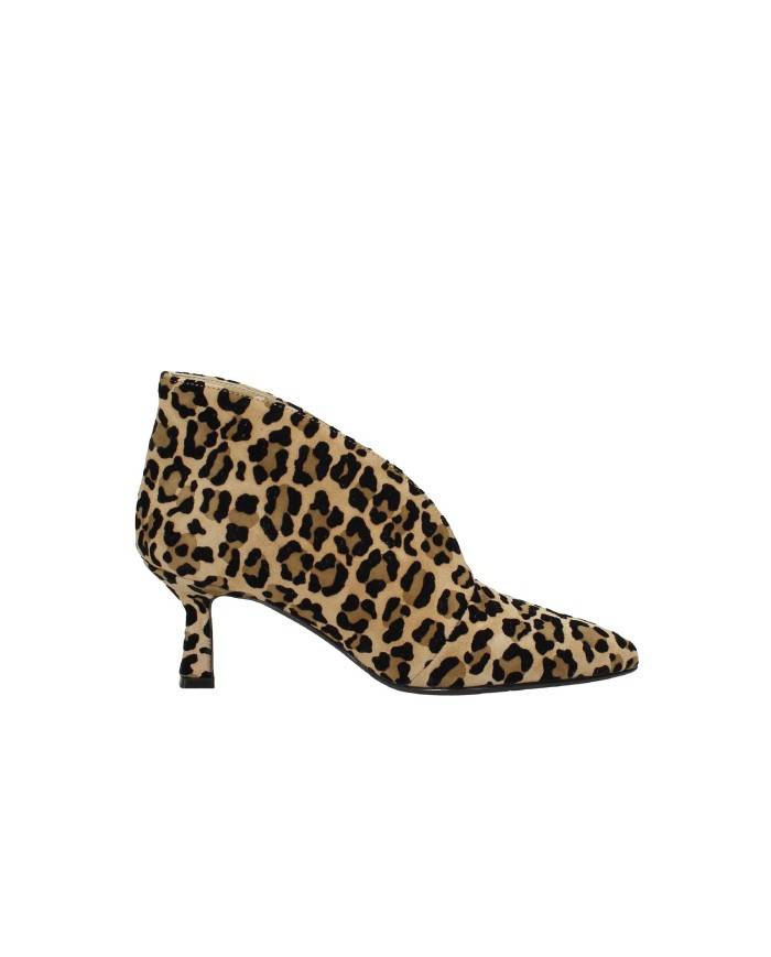 L'Arianna TR2426 Tronchetto in camoscio a falde Leopardo
