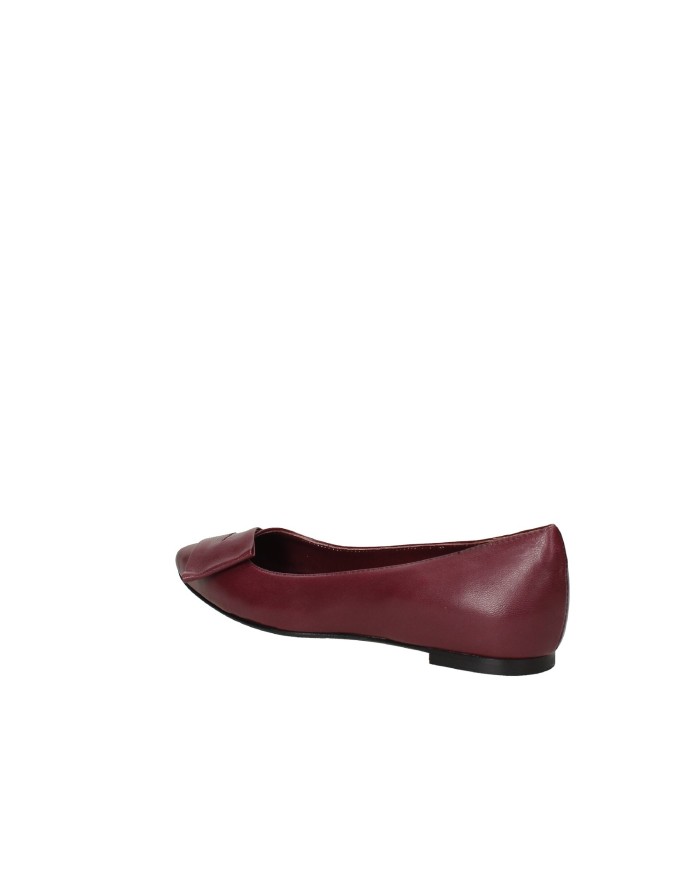 L'Arianna BL2405 Ballerina in pelle con fiocco Bordeaux