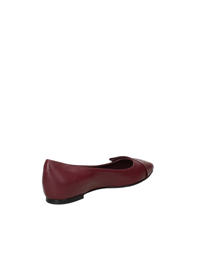 L'Arianna BL2405 Ballerina in pelle con fiocco Bordeaux