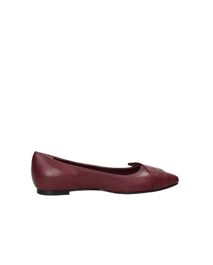 L'Arianna BL2405 Ballerina in pelle con fiocco Bordeaux