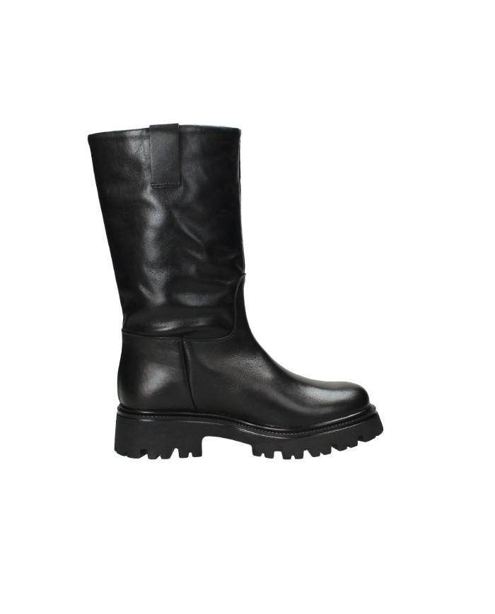 VSL 7697 Stivale carrarmato in pelle Nero