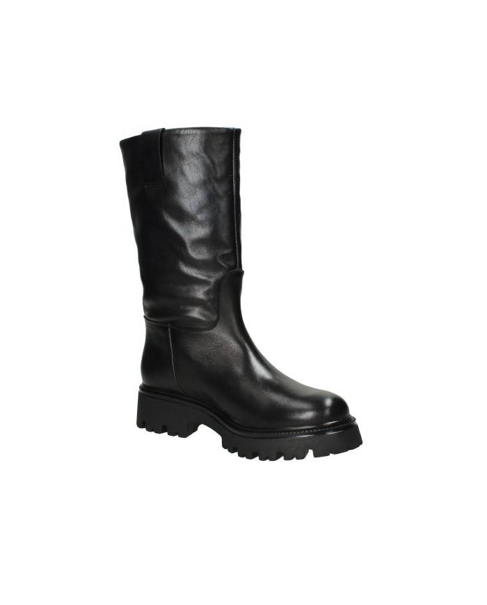 VSL 7697 Stivale carrarmato in pelle Nero