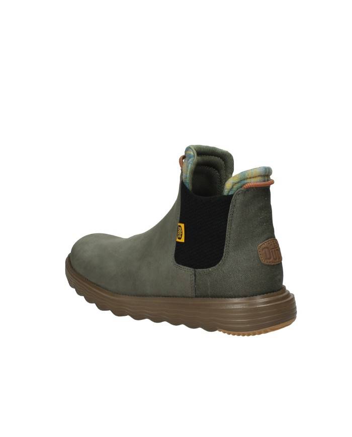Hey Dude Shoes Branson Classic.3no Beatles in ecopelle e tessuto Verde Militare