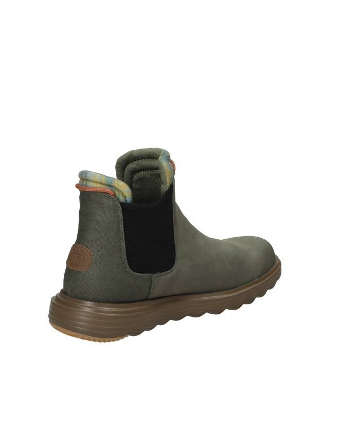 Hey Dude Shoes Branson Classic.3no Beatles in ecopelle e tessuto Verde Militare