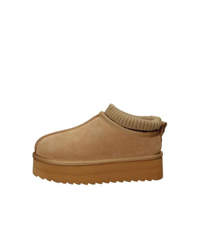 Colors of California ywpla09 Sabot con calzino lana e camoscio Tan