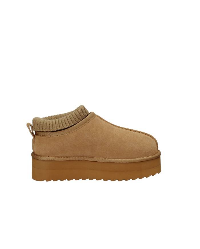 Colors of California ywpla09 Sabot con calzino lana e camoscio Tan