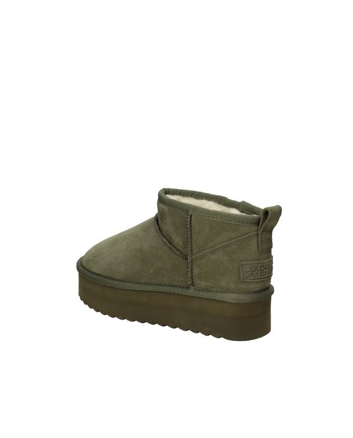 Colors of California ywpla01 Boot in lana e camoscio Verde Militare