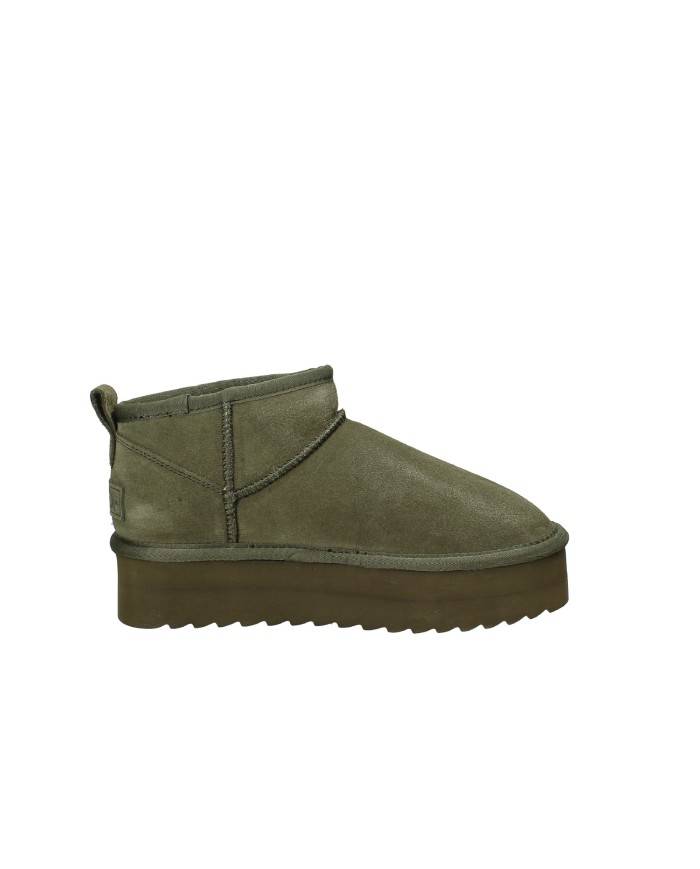 Colors of California ywpla01 Boot in lana e camoscio Verde Militare