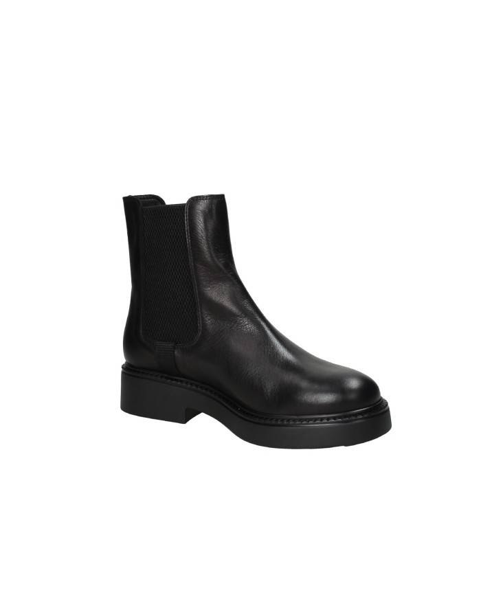 VSL 7019 Stivaletto Beatles in pelle Nero