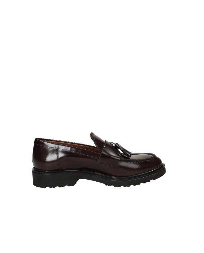 VSL 6441 Mocassino in pelle con nappine Bordeaux