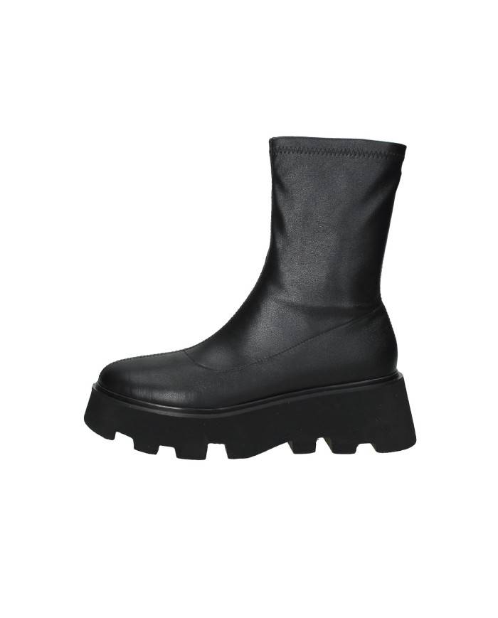 Uma Parker 608 Tronchetto biker in eco pelle elasticizzato Nero