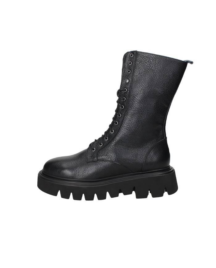 Alamanni 4009.Car Anfibio carrarmato in pelle martellata Nero Alamanni 4009.Car Anfibio carrarmato in pelle martellata Nero