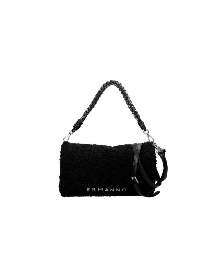 Ermanno Scervino 12401800 Borsa a spalla e a tracolla in eco pelliccia Nero