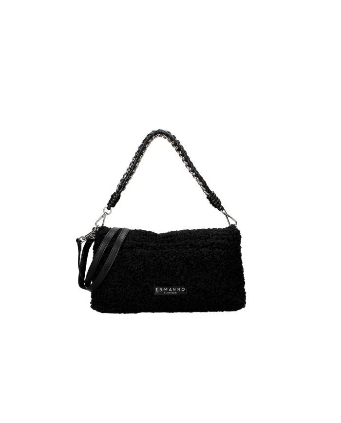 Ermanno Scervino 12401800 Borsa a spalla e a tracolla in eco pelliccia Nero