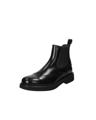Rossano Bisconti 733-07 Stivaletto da uomo in pelle spazzolata Nero