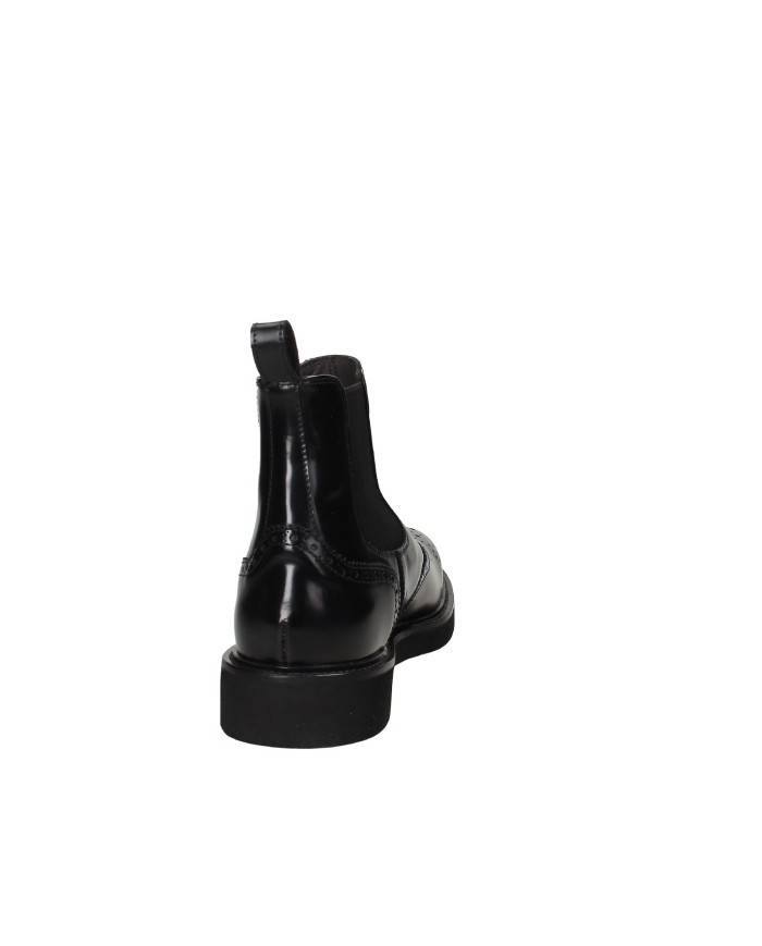 Rossano Bisconti 733-07 Stivaletto da uomo in pelle spazzolata Nero