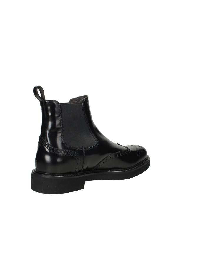 Rossano Bisconti 733-07 Stivaletto da uomo in pelle spazzolata Nero