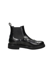 Rossano Bisconti 733-07 Stivaletto da uomo in pelle spazzolata Nero