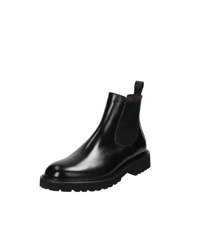 Rossano Bisconti 730-12 Stivaletto da uomo in pelle spazzolata Nero