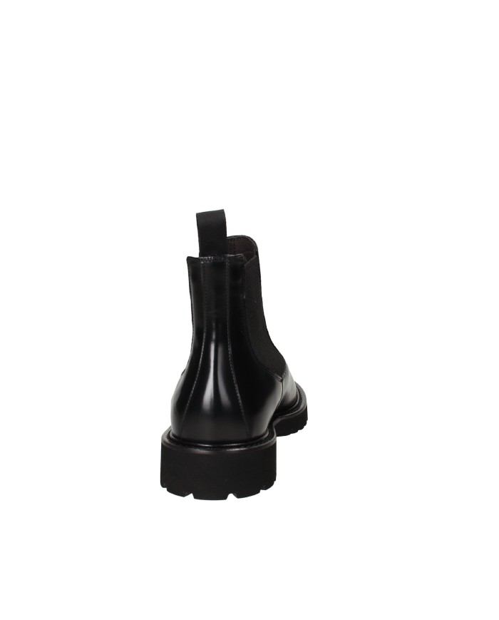 Rossano Bisconti 730-12 Stivaletto da uomo in pelle spazzolata Nero