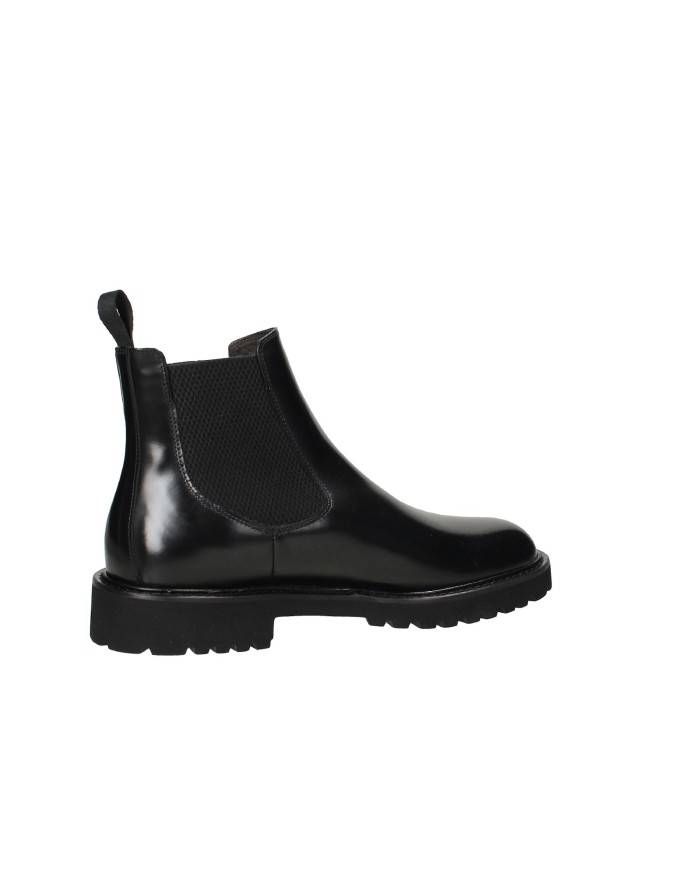 Rossano Bisconti 730-12 Stivaletto da uomo in pelle spazzolata Nero