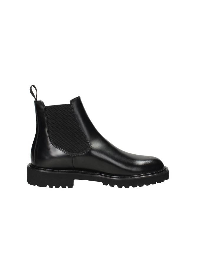 Rossano Bisconti 730-12 Stivaletto da uomo in pelle spazzolata Nero