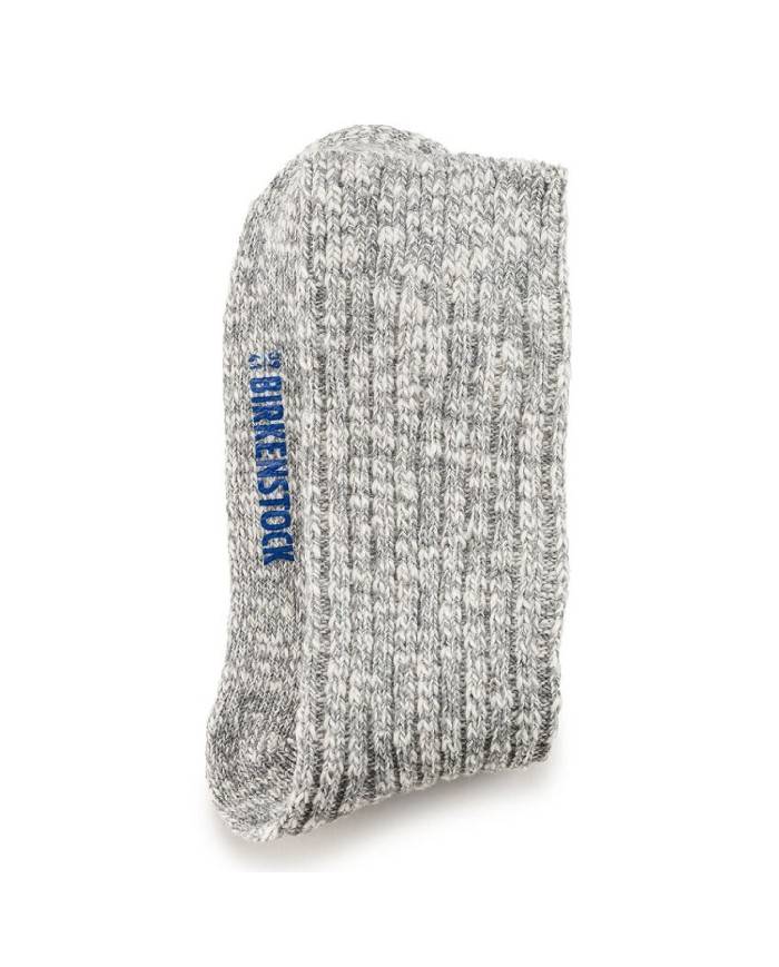 Birkenstock Cotton Slub.1008032 Calza in cotone a costine Grigio e Bianco Birkenstock Cotton Slub.1008032 Calza in cotone a costine Grigio e Bianco