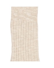 Birkenstock Cotton Slub.1008033 Calza in cotone a costine Beige e Bianco Birkenstock Cotton Slub.1008033 Calza in cotone a costine Beige e Bianco
