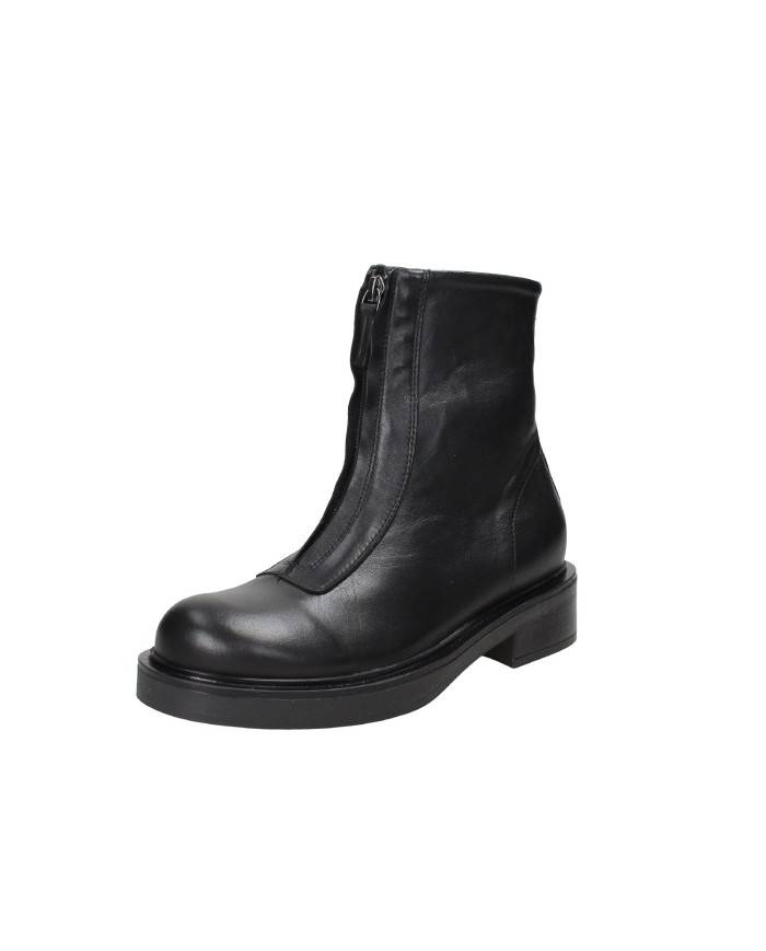 Alamanni 7100 Biker con zip centrale in pelle Nero Alamanni 7100 Biker con zip centrale in pelle Nero