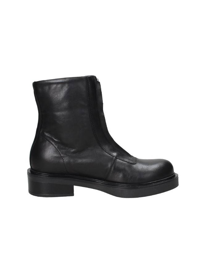 Alamanni 7100 Biker con zip centrale in pelle Nero Alamanni 7100 Biker con zip centrale in pelle Nero