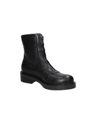 Alamanni 7100 Biker con zip centrale in pelle Nero