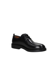 Rossi 1258 Mocassino allacciato in pelle spazzolata Nero