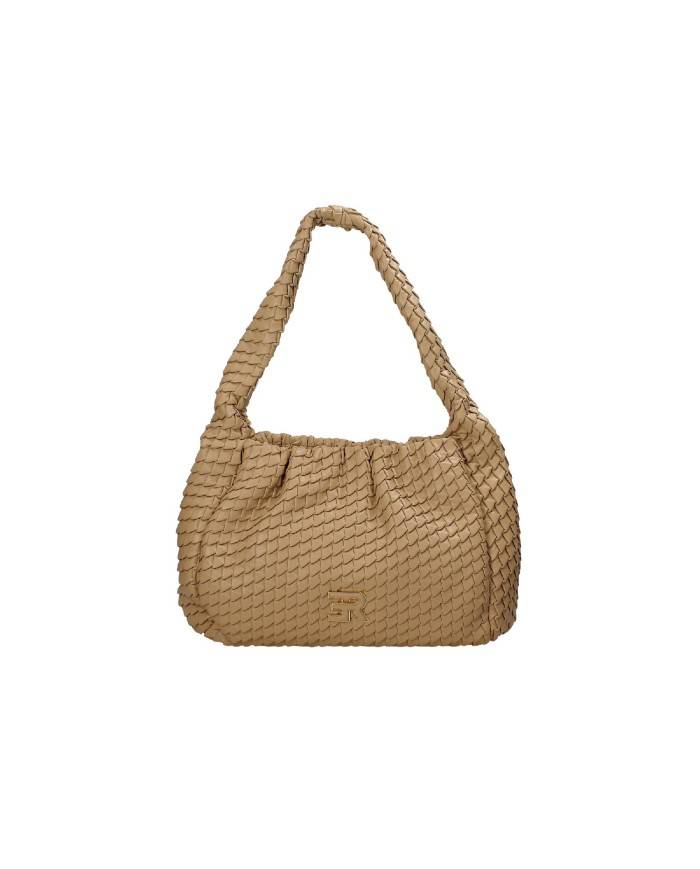 Ermanno Scervino 12401837 Borsa a spalla in ecopelle intrecciata Sabbia Ermanno Scervino 12401837 Borsa a spalla in ecopelle intrecciata Sabbia