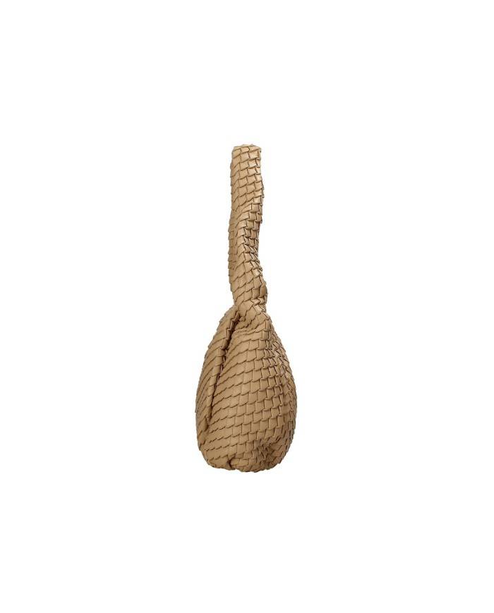 Ermanno Scervino 12401837 Borsa a spalla in ecopelle intrecciata Sabbia