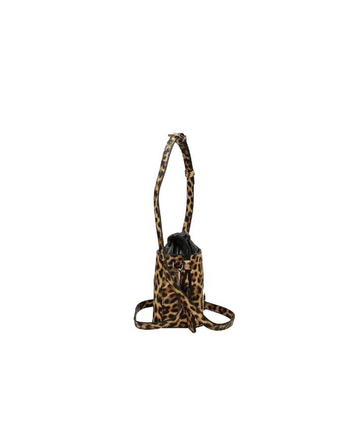 Ermanno Scervino 12401895 Borsa mini secchiello in ecopelle stampata Leopardo