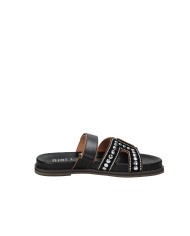Bibi Lou 529z27vk Sandalo scalzato in pelle con borchie e chiusura a strappo Nero