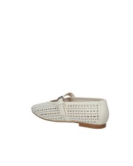 Bibi Lou 604z28vk Ballerina in pelle traforata Off White