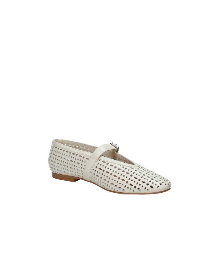 Bibi Lou 604z28vk Ballerina in pelle traforata Off White