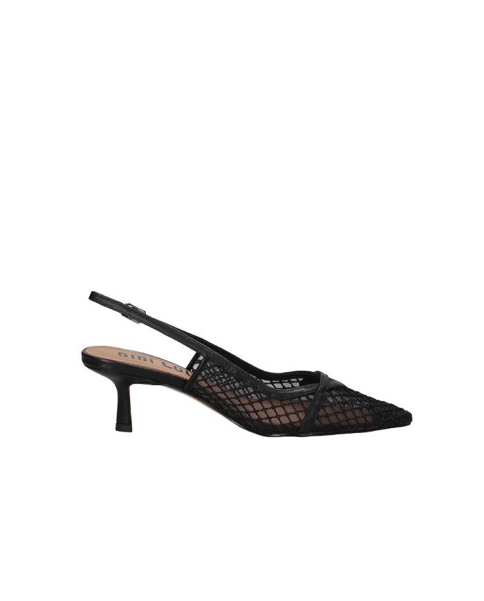 Bibi Lou 627z78vk Décolleté slingback in pelle e rete Nero