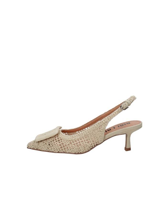 Bibi Lou 652z61vk Decolletè slingback in tessuto macramè Off White Bibi Lou 652z61vk Decolletè slingback in tessuto macramè Off White