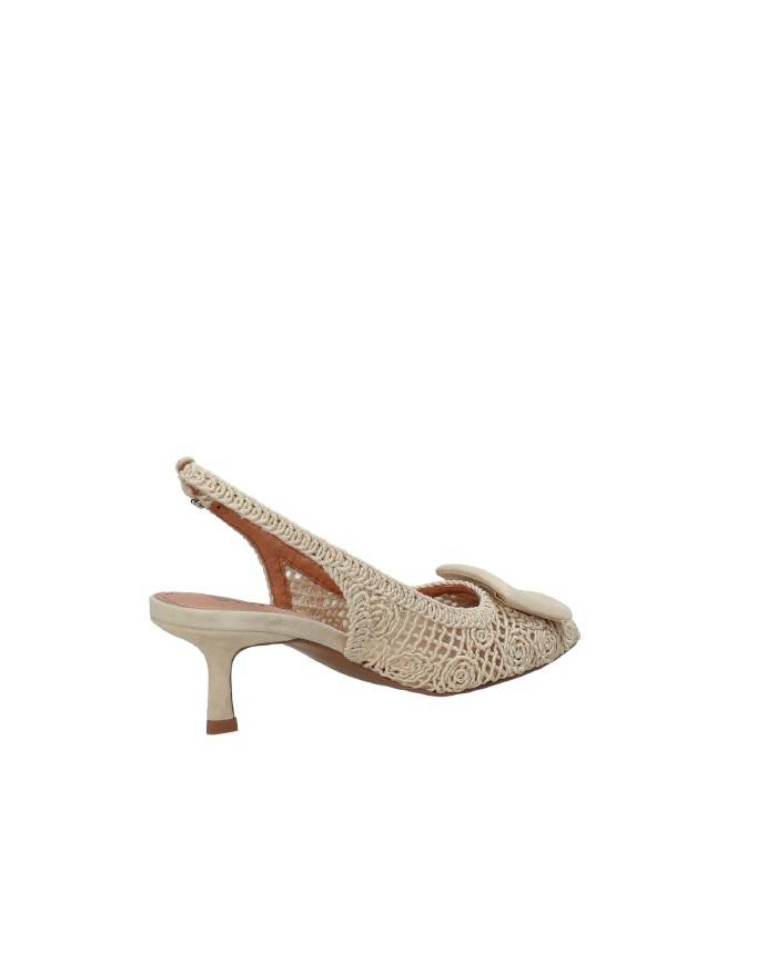 Bibi Lou 652z61vk Decolletè slingback in tessuto macramè Off White