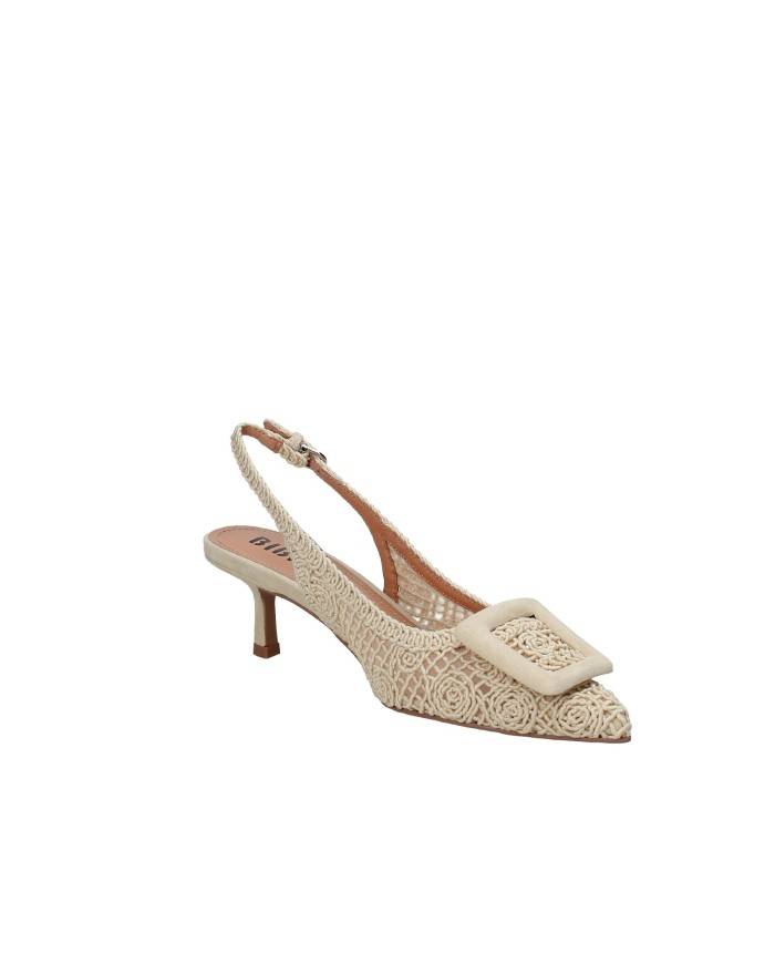 Bibi Lou 652z61vk Decolletè slingback in tessuto macramè Off White