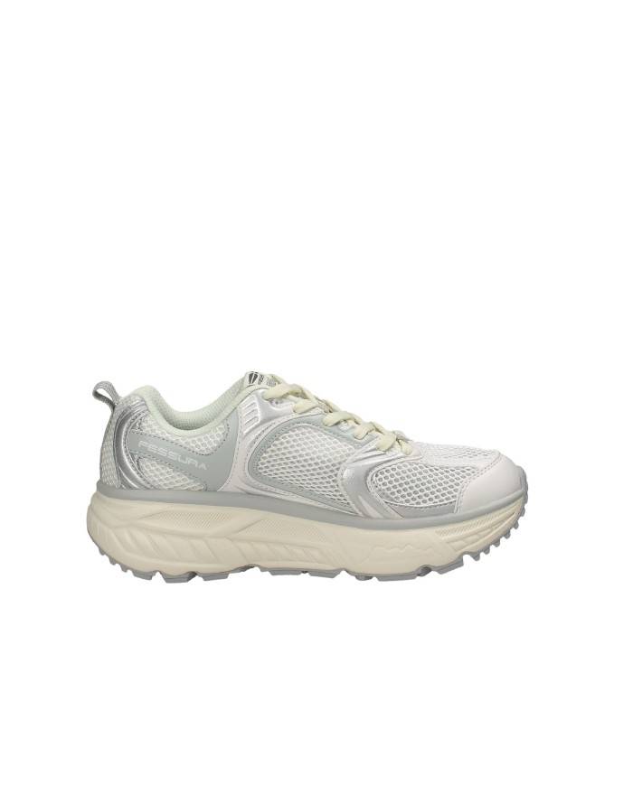 Fessura Trail DVL Sneakers in mesh nylon e pelle Bianco e Argento